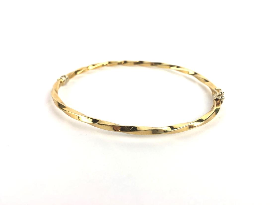 18k Gold Twisted Hinge Bangle (1 of 4)