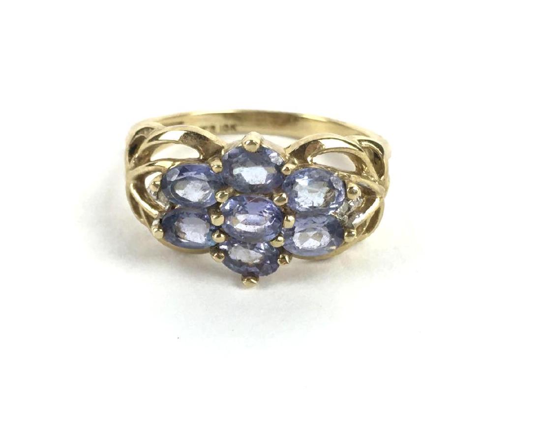 14k Gold John C Rinker Cluster Ring (1 of 3)
