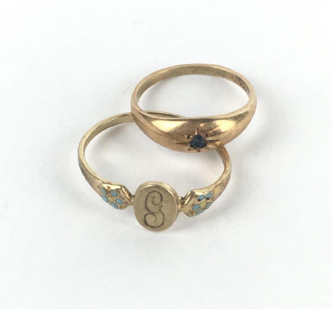 Set of 2 10k Baby Rings (1 of 5)