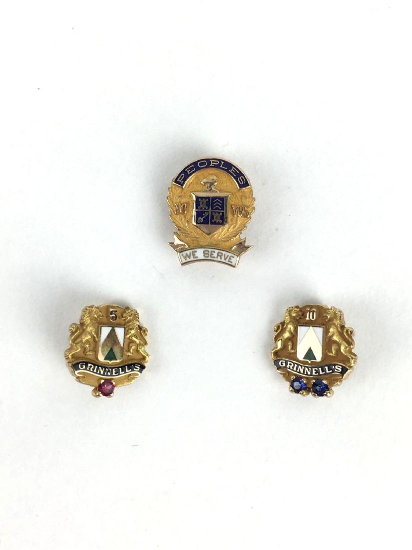 Lot of 3 10k Gold Enamel Pins (1 of 4)