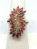 14k Gold Stacking Diamond Cluster Ring