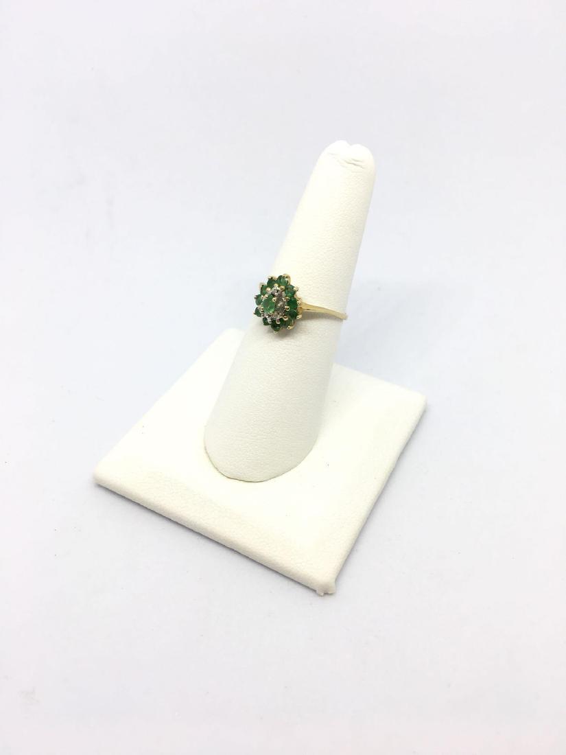 10k Gold Pear Cut Ring: 10k Gold Pear Cut Ring, Stamped 10k on Inside Of Band, Prong Set Jewels, Total Weight 1.6, Size 6