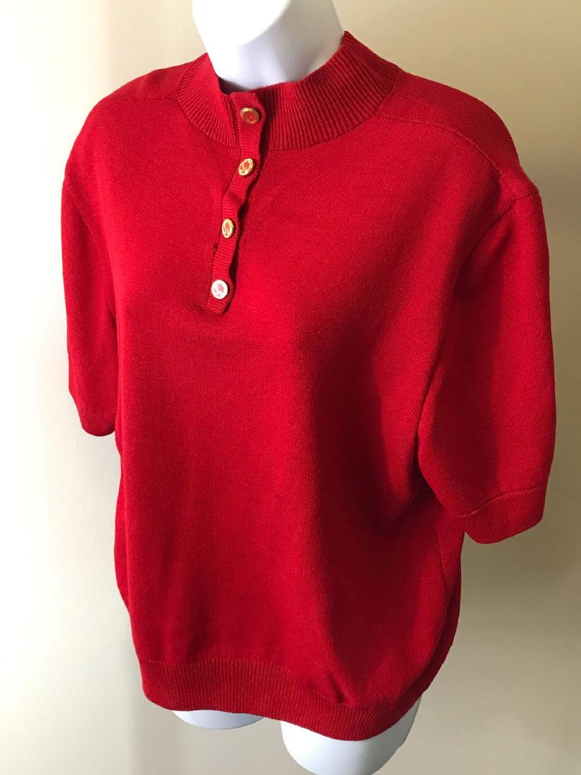 St. John Mock Neck Short Sleeved Sweater (1 of 7)