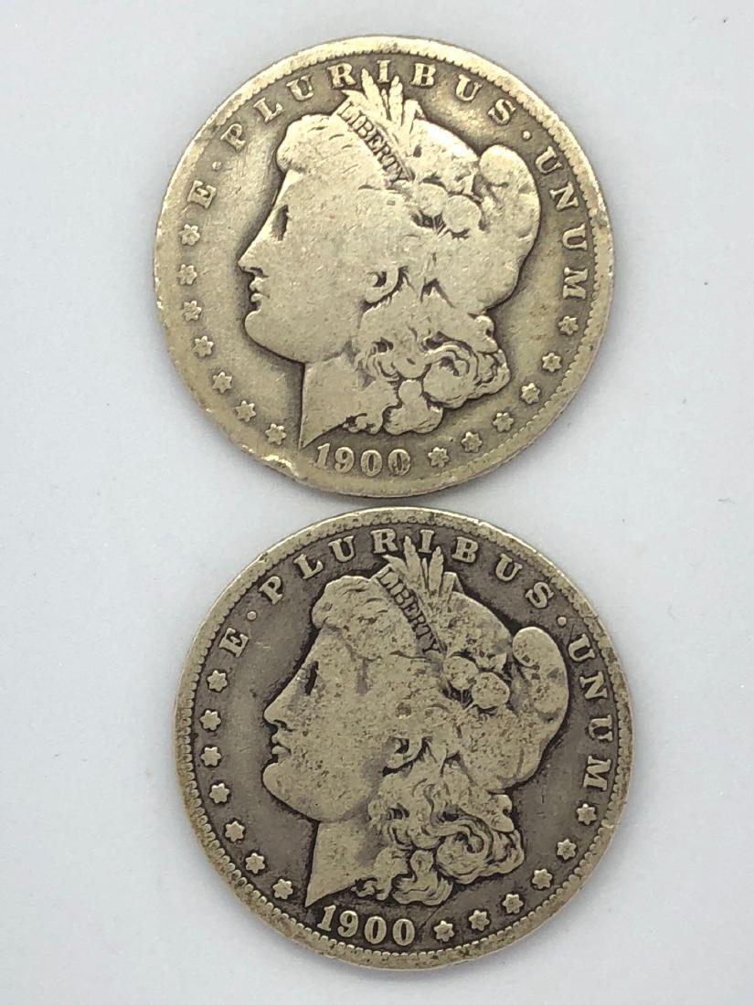 Lot Of Two 1900 Morgan Silver Dollar Coin O-Mint (1 of 2)