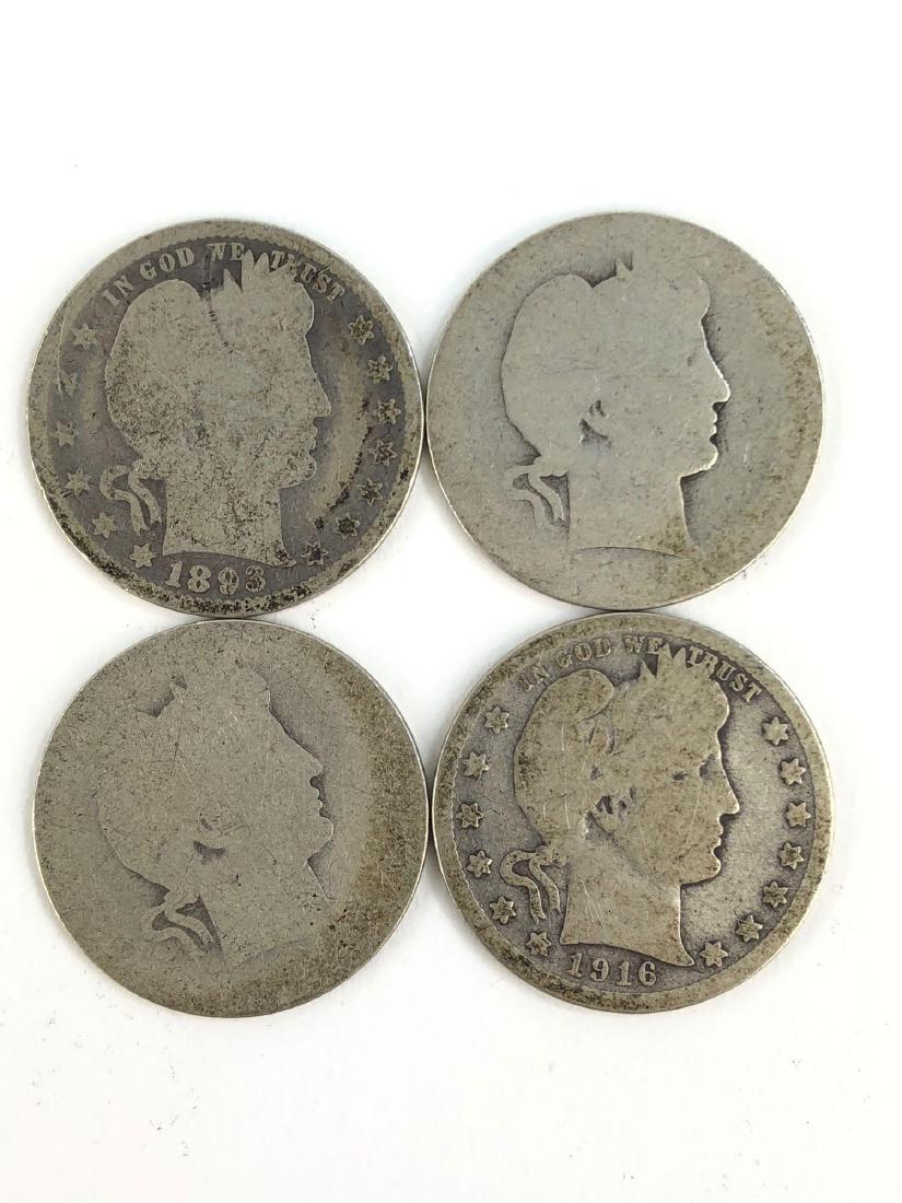 Lot Of Four Barber Quarters (1 of 2)