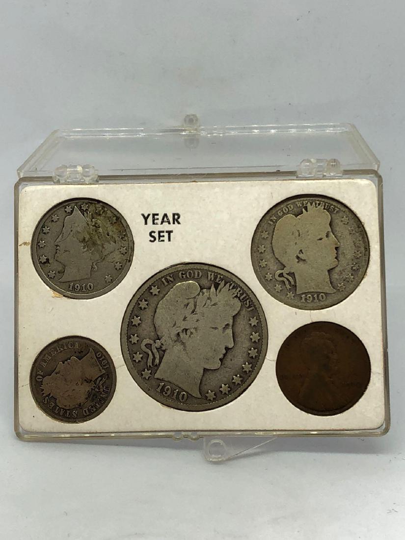 Lot of Five 1910 Coins (1 of 2)