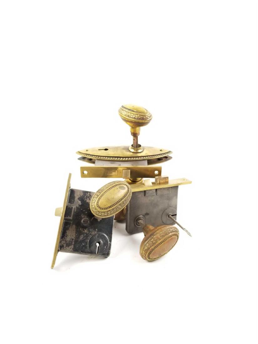 Three Antique Locks with Brass Fixtures (1 of 7)