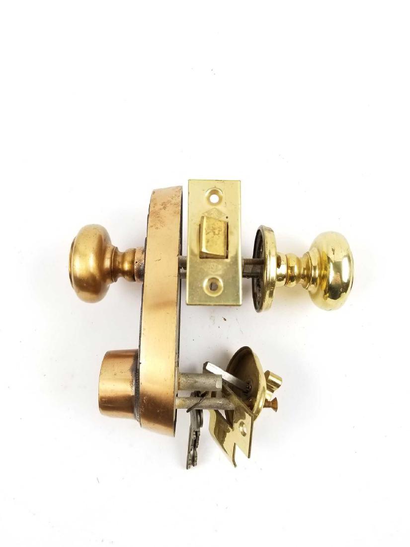 Vintage Cast Door Handle with lock (1 of 4)