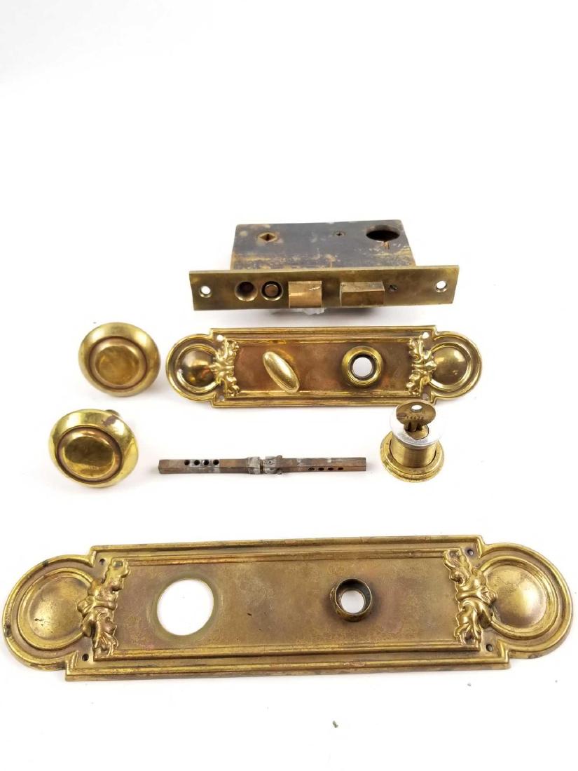 Antique Iron Lock with brass Door Handle and Hardware (1 of 7)