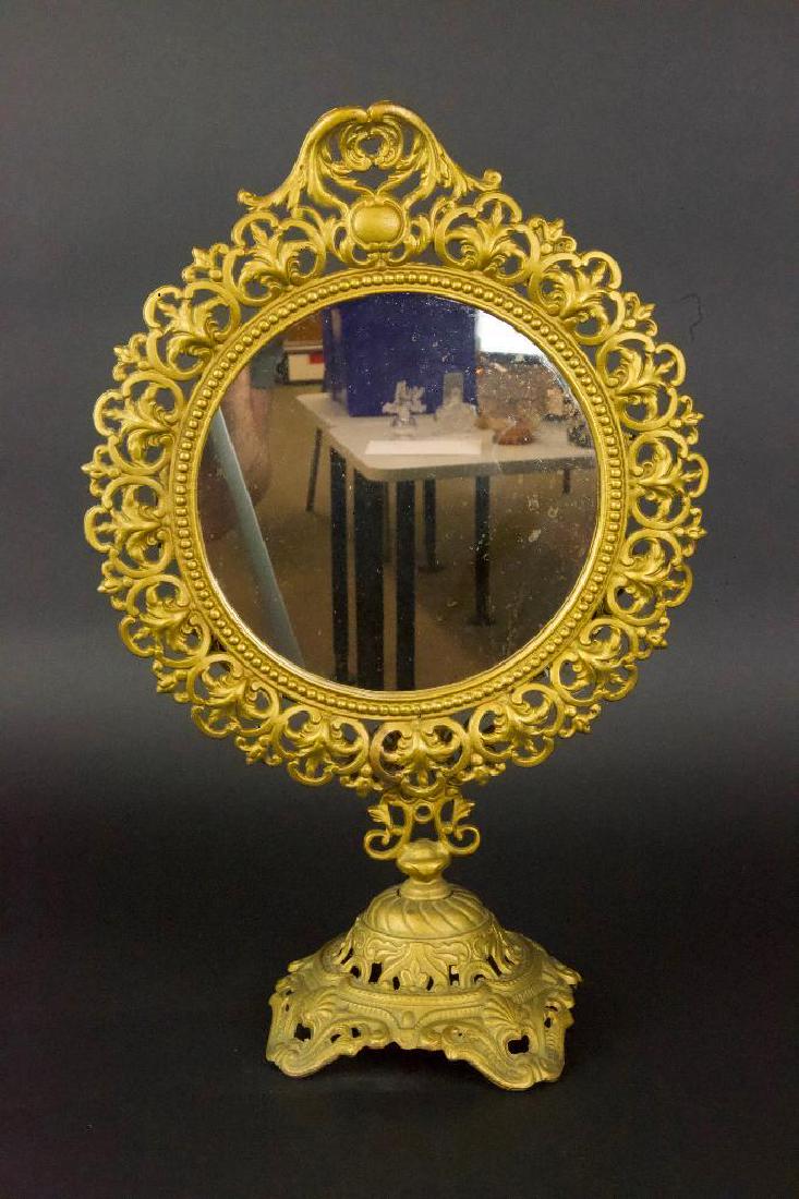 Victorian Cast Iron Mirror (1 of 4)