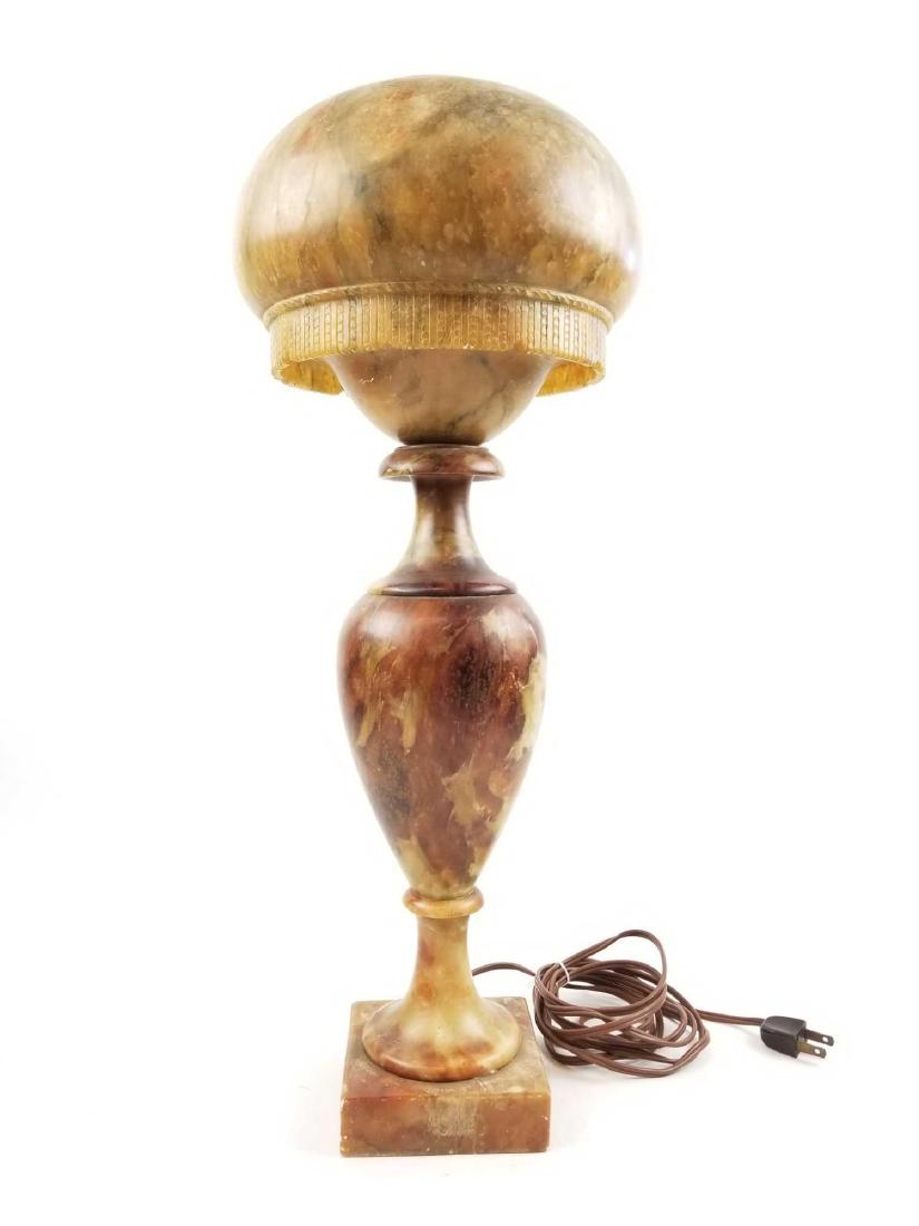 Antique Marble Pedestal Lamp (1 of 7)