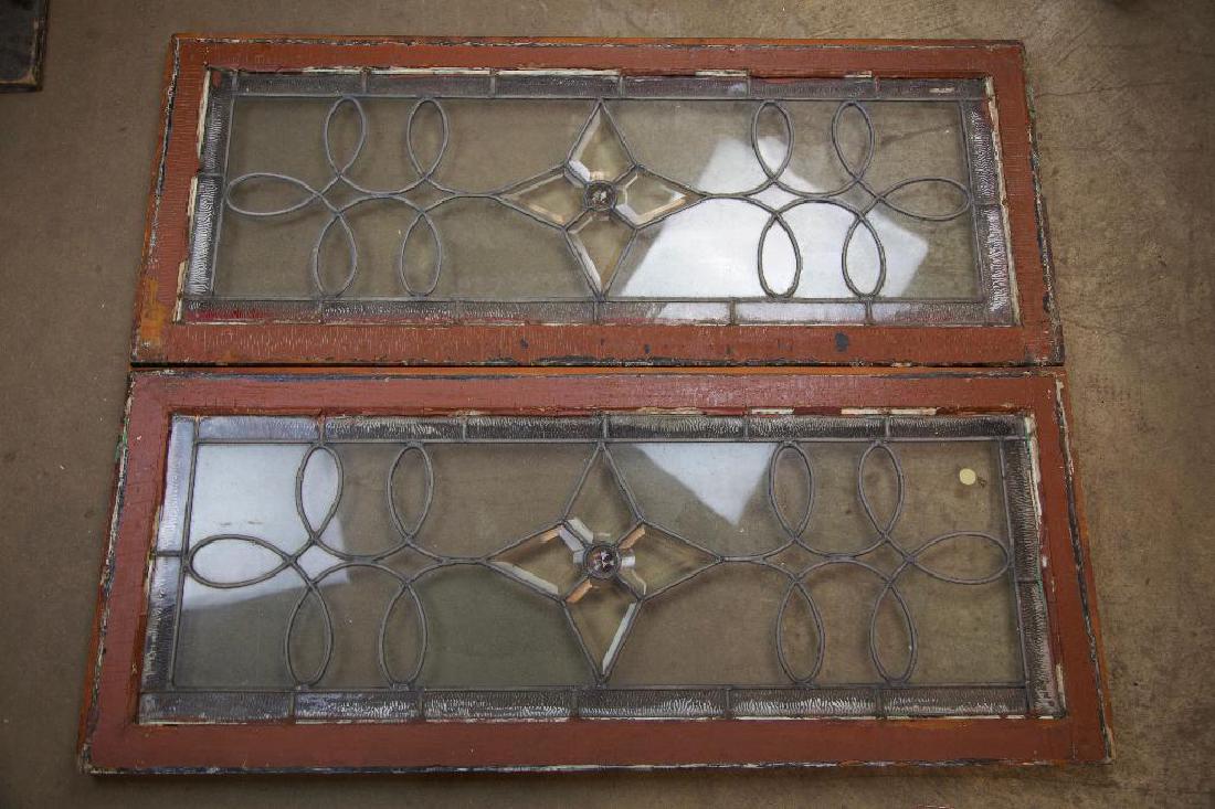 Set of Four Leaded Glass Windows. (1 of 6)
