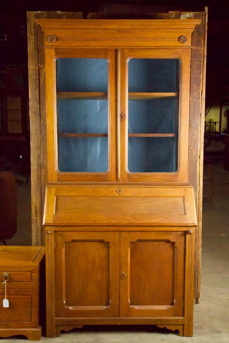 Antique Writing Desk with Cabinet (1 of 6)