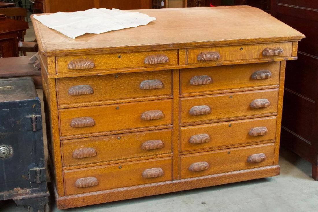 Antique Oak Drafting Table Desk (1 of 7)