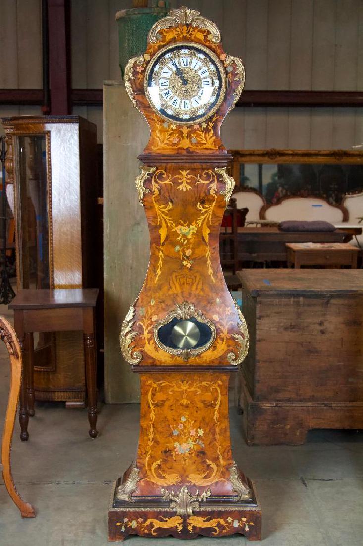 1970s Reproduction 18th Century Bombe Long Case Clock (1 of 8)