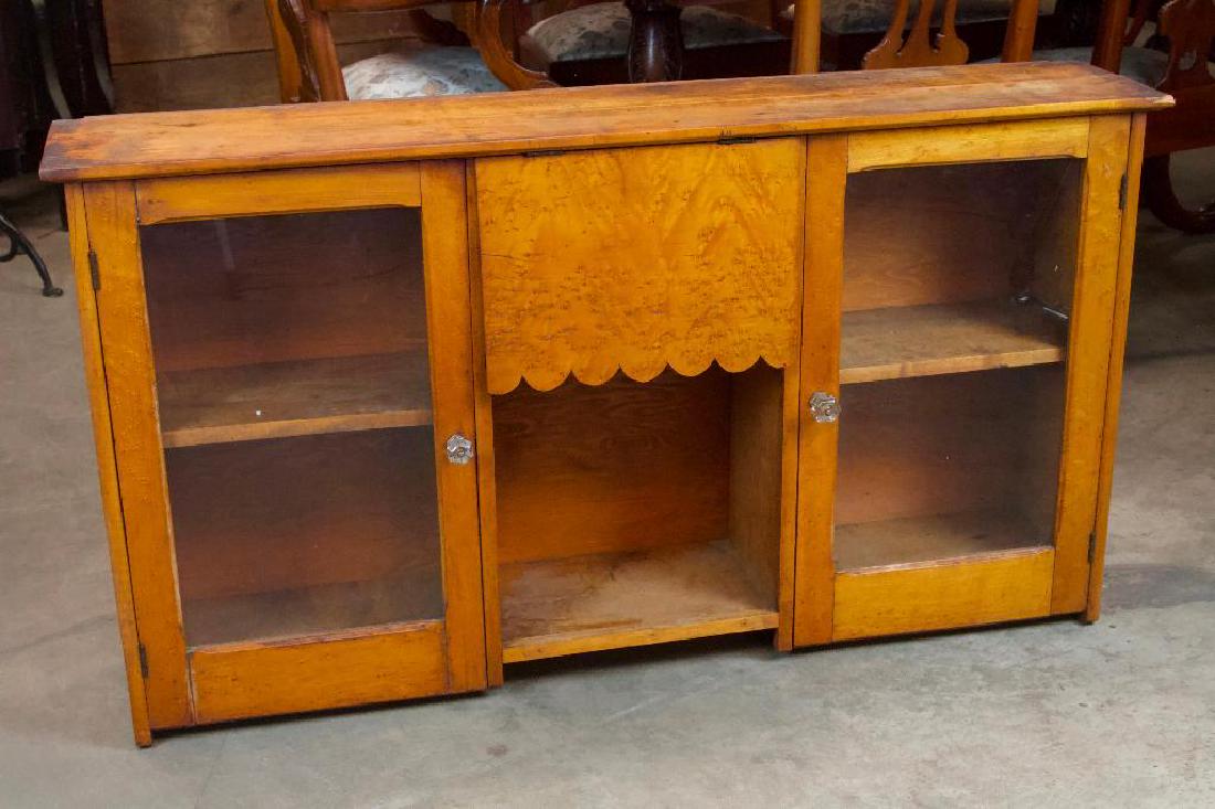 Antique Birdseye Maple Kitchen Cabinet (1 of 8)