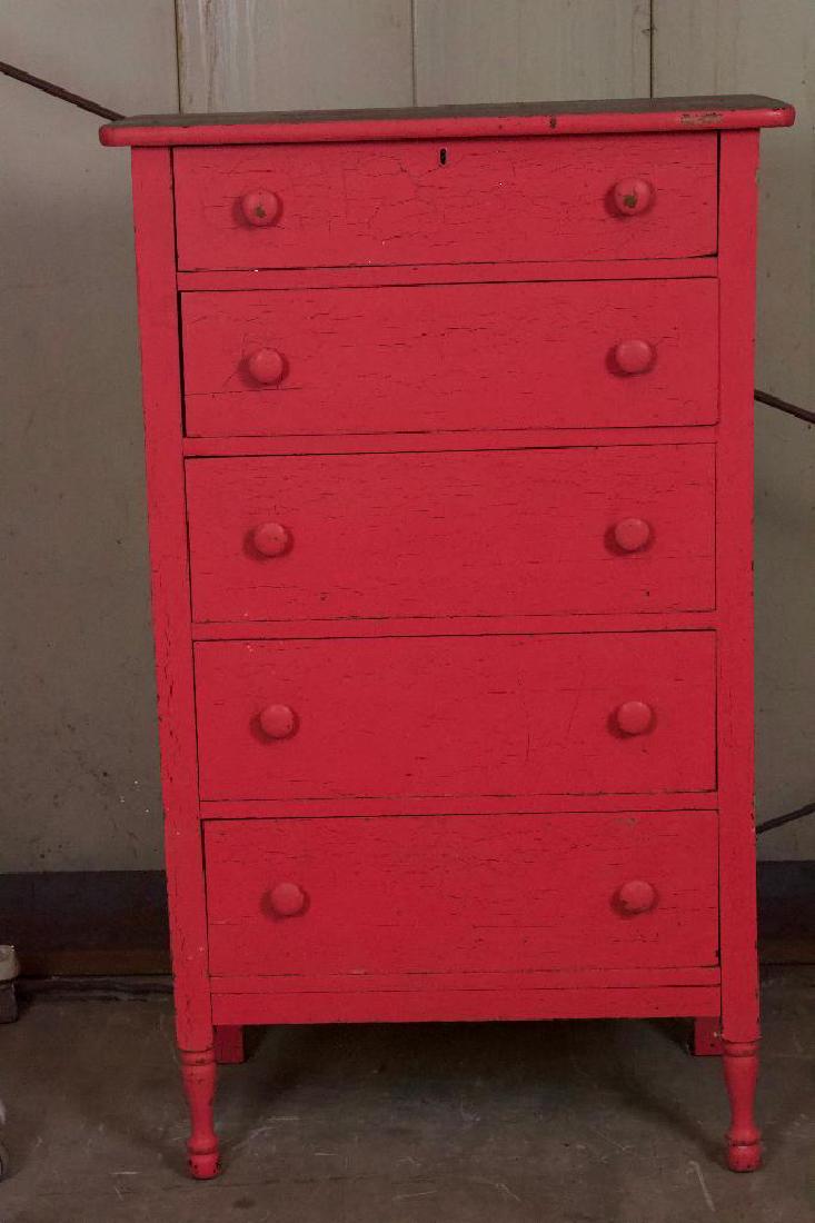 Coral Vintage Dresser (1 of 7)