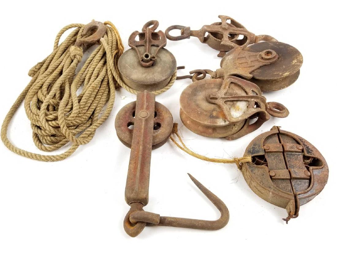 Antique Pulleys and Rope (1 of 7)