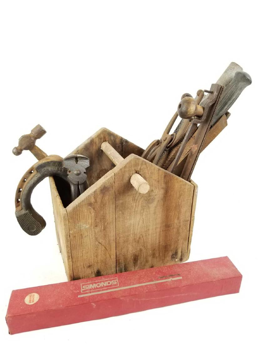 Antique Ferriers Tools in Crate (1 of 4)