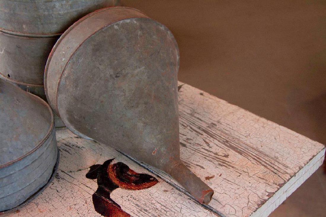 Lot of 5 Galvanized Funnels (1 of 7)