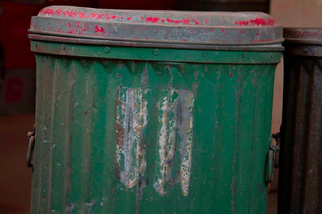 Vintage Galvanized Witt 1920's Trash Cans (1 of 7)