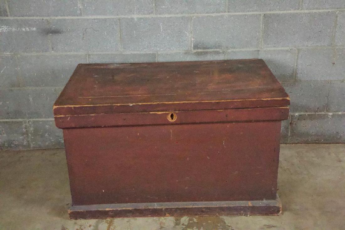 Antique Red Dovetailed Trunk (1 of 6)