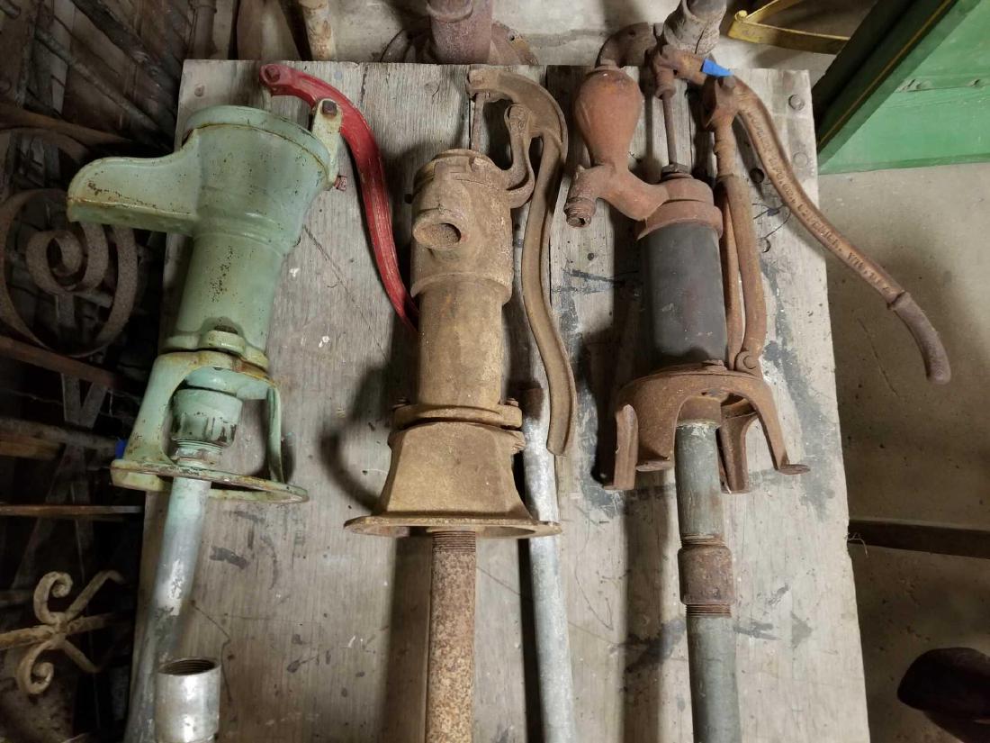 Three Large Antique Water Pumps (1 of 5)