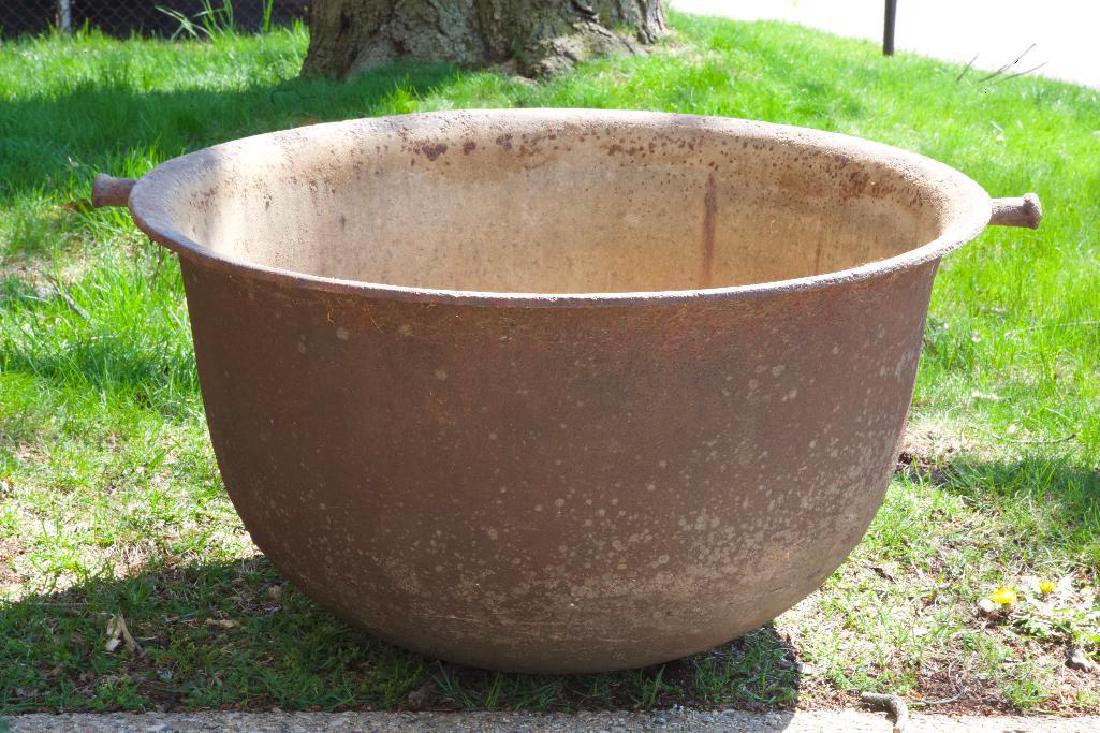 Pair of Large Antique Iron Cauldrons (1 of 9)