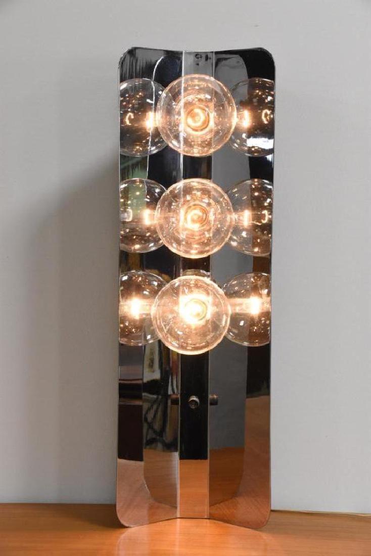 George Kovacs for Leviton Chrome Table Lamp: George Kovacs for Leviton Chrome Corner Table Lamp 1975 H 30 in. x W 10 in. x D 10 in.