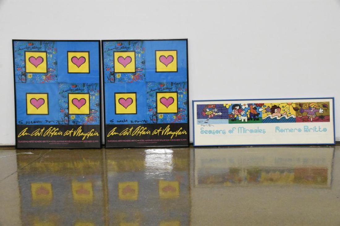 Romero Britto, Signed, Three Poster Lot (1 of 6)