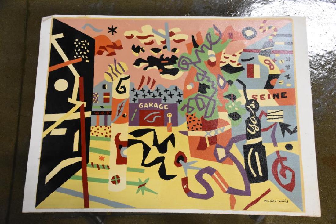 Stuart Davis "Report from Rockport": Stuart Davis "Report from Rockport". Screenprint. Bent corner, a bit of discoloration around the margins, a few bends within the print. See photos for all details. unframed. 33.5" x 25"