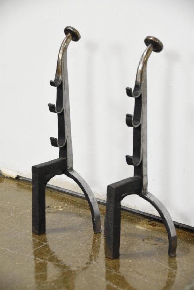 Modern Iron Andirons: Modern Iron Andirons 16.75" x 6" Great condtion.