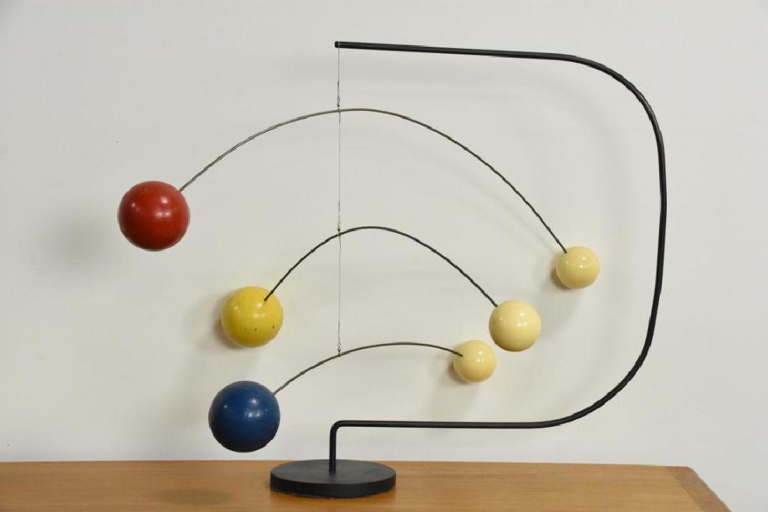 Mobile With Enamel Croquet Balls: Mobile With Enamel Croquet Balls. Signed Klass 51. 21 x 31 x 28