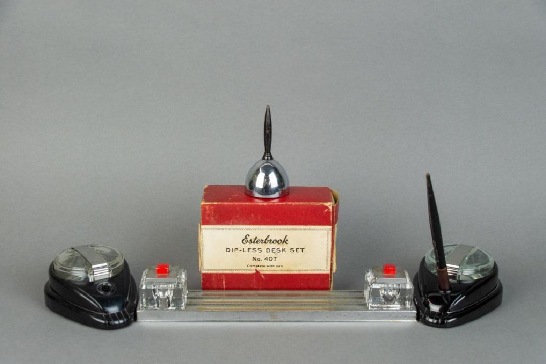 Lot Four (4) Inkwells and Bell (1 of 9)