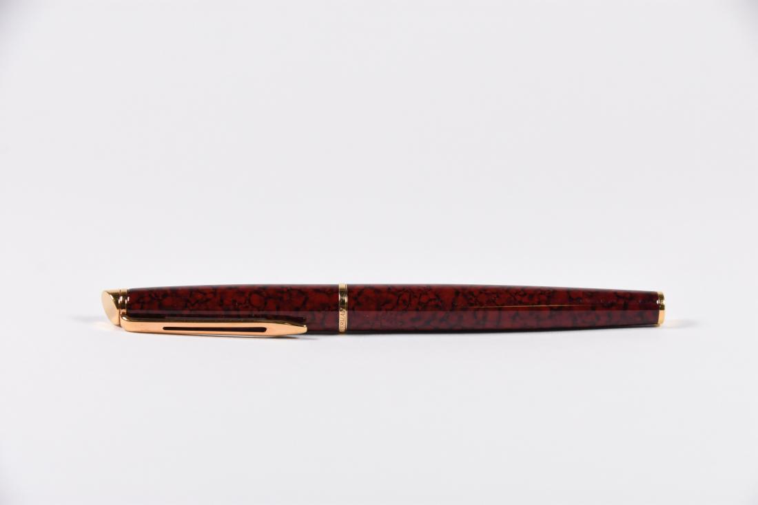 Vintage Waterman Burgundy Fountain Pen: Vintage Waterman burgundy fountain pen. Made in France. Pen has been inked. Sold as found