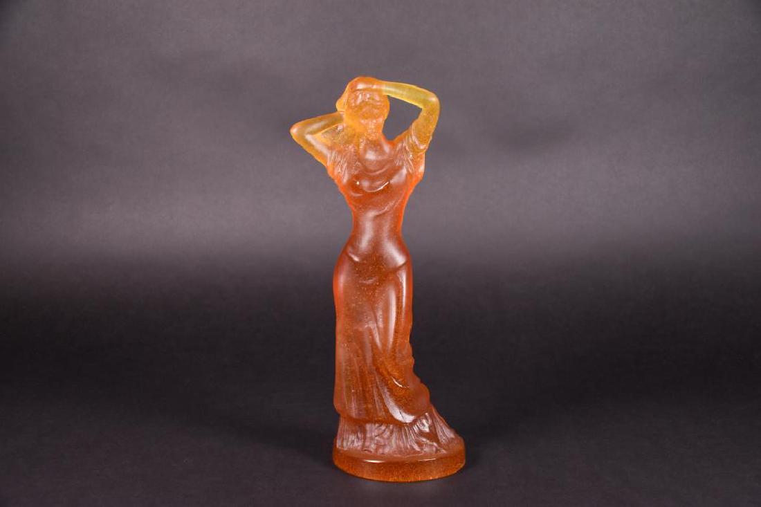 Daum Molten Glass Figure of a Woman: Daum Molten Glass Figure of a Woman. Signed. 10"Height