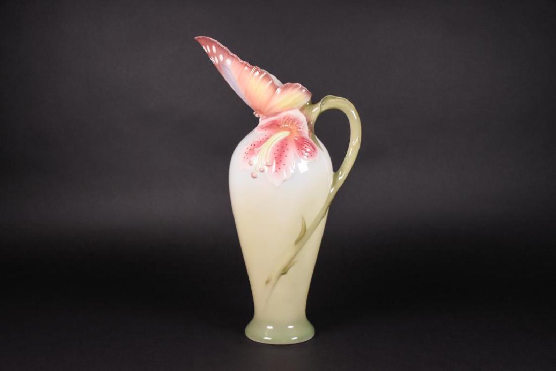 Franz 'Butterfly Collecting Nectar' Porcelain Vase