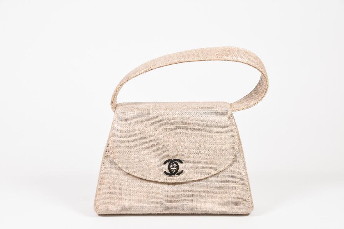 Chanel Metallic Canvas Top Handle Bag (1 of 8)