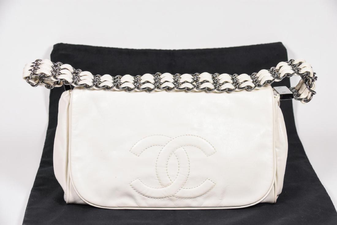 Chanel White Lambskin Small Rock & Chain Bag (1 of 8)