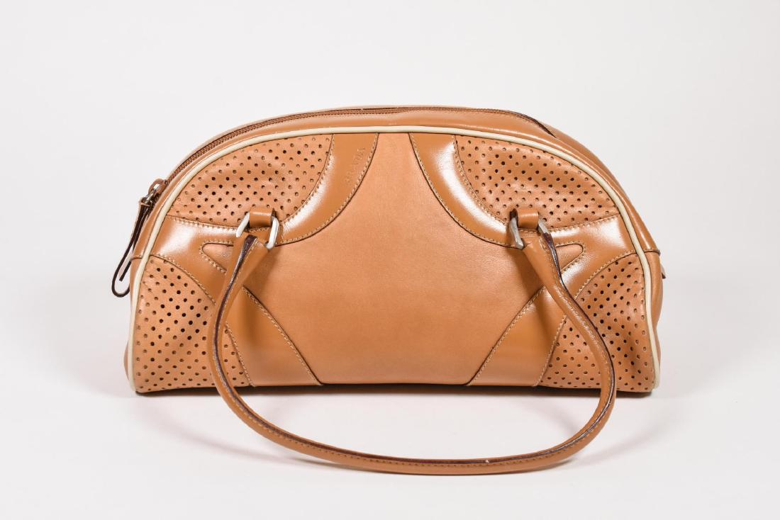 Prada Tan Leather Trunk Handbag (1 of 7)