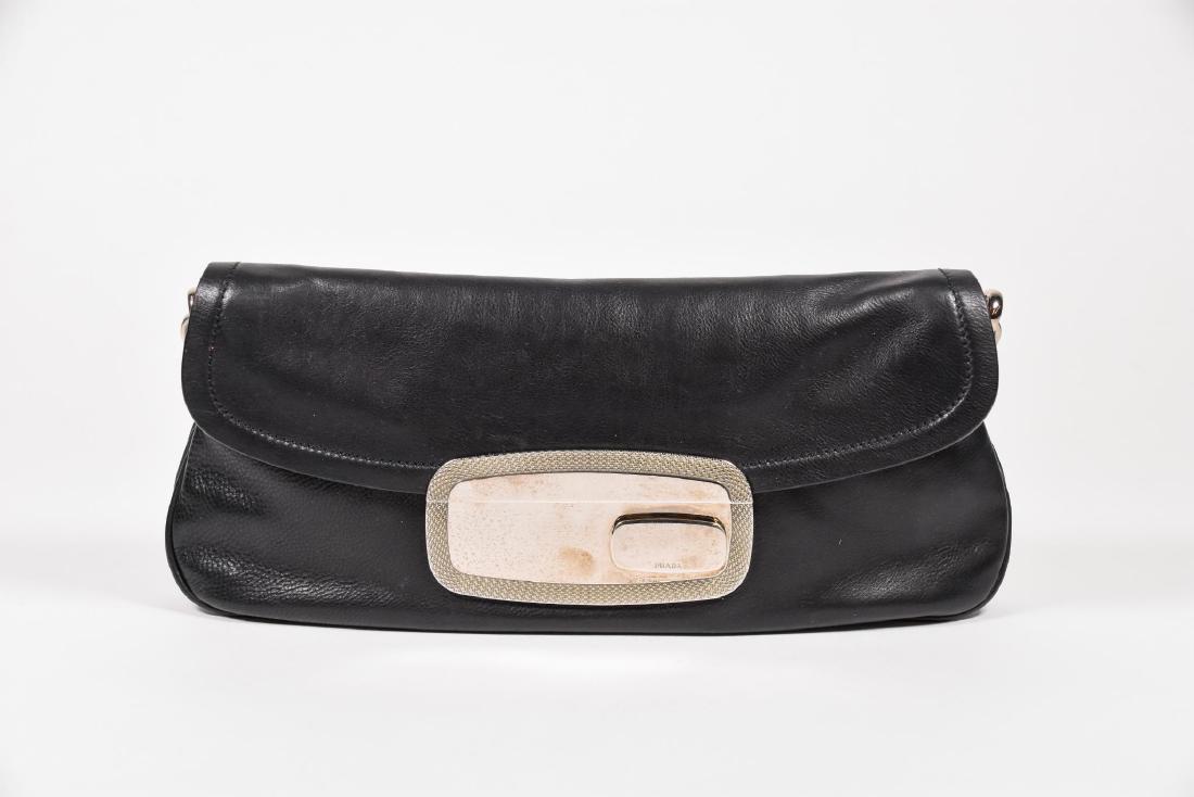 Prada Black Leather Chain Handbag (1 of 8)