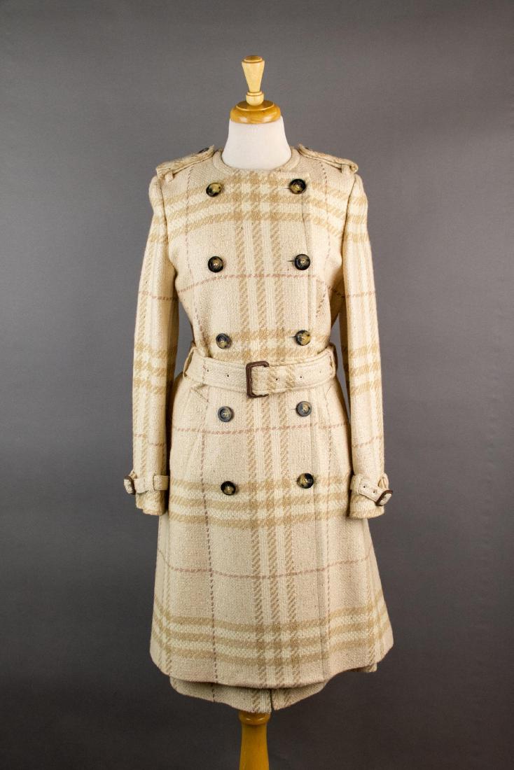 Burberry Wool Nova Check Coat With Skirt (1 of 9)