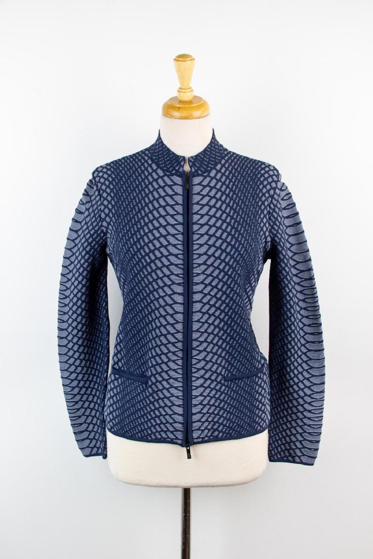 Armani Blue Zip Up Jacket (1 of 9)