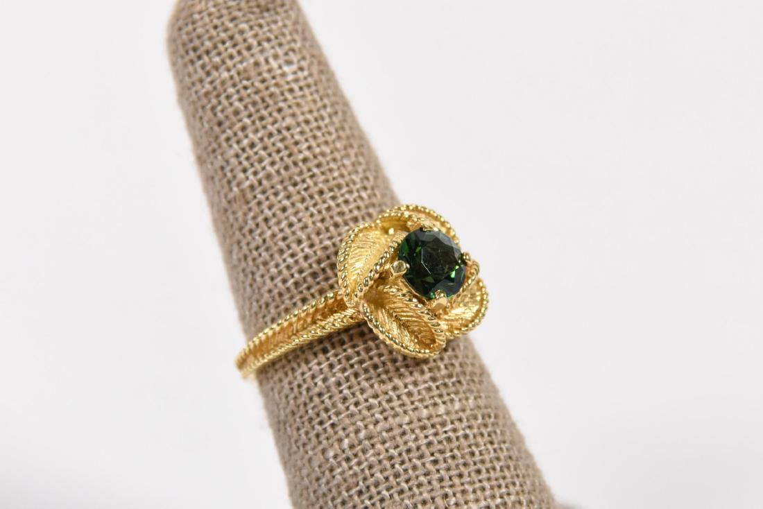 18K Gold and Emerald Flower Ring (1 of 8)