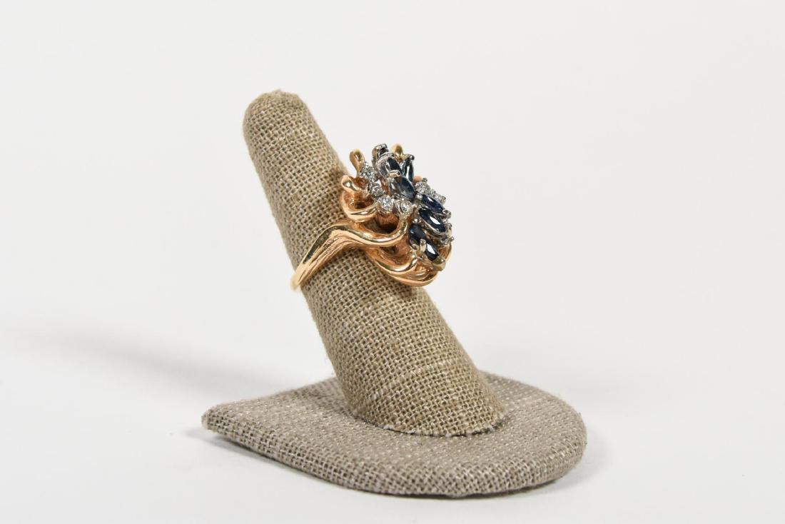 Blue Sapphire and Diamond Ring (1 of 9)