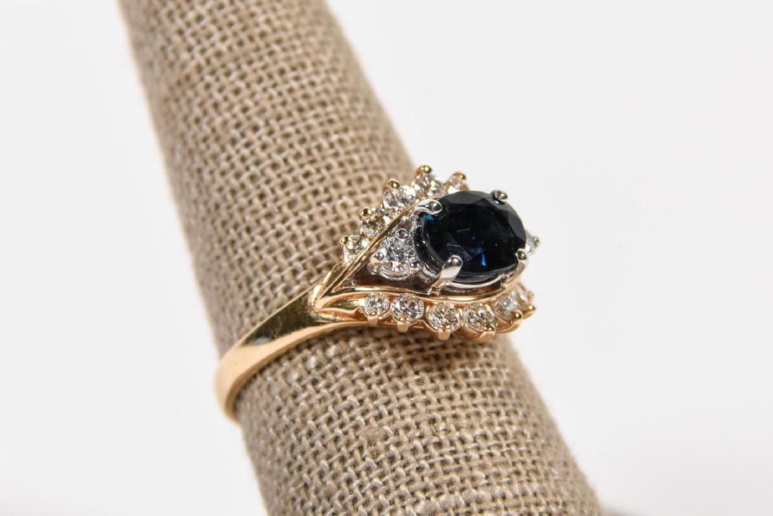 Oval Blue Sapphire and Diamond Ring (1 of 8)
