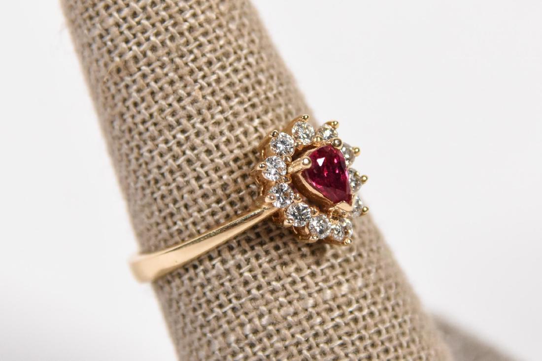 Tear Drop Red Ruby Ring (1 of 8)