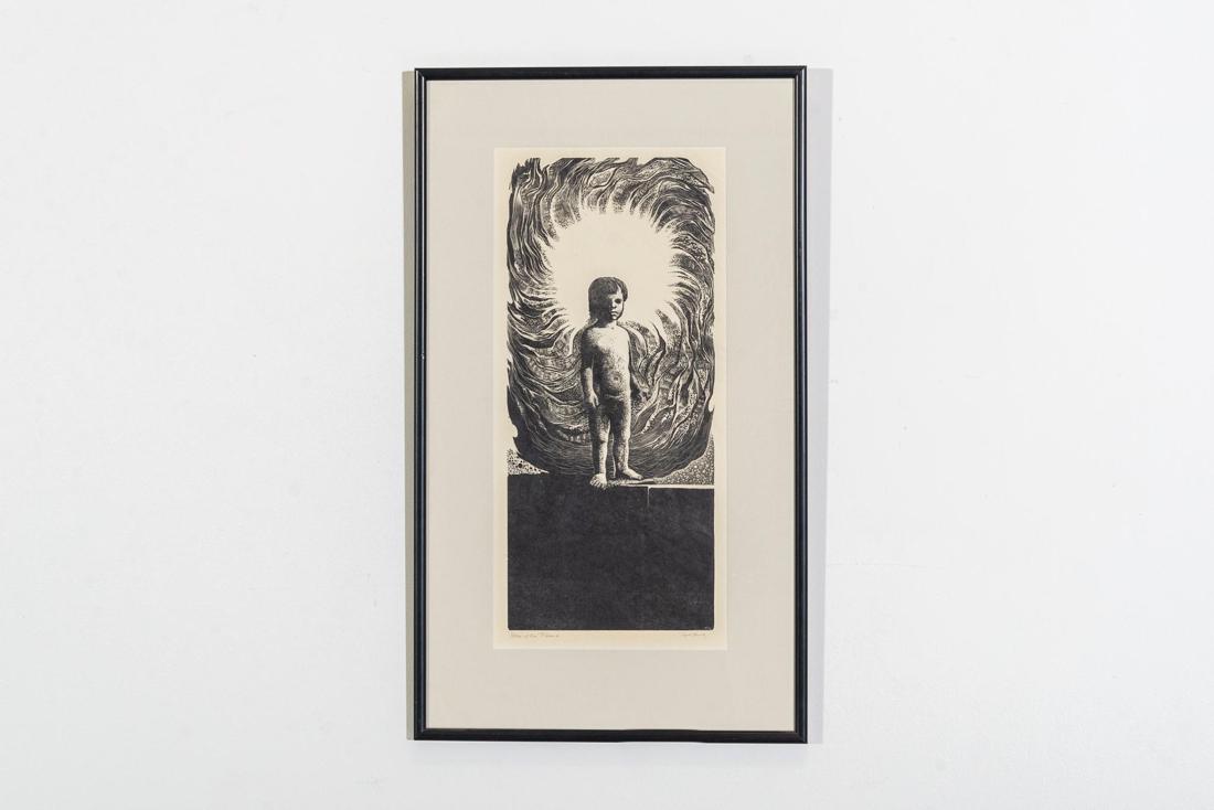 RARE Lynd Ward, "Hour of the flame" Woodcut: RARE signed Lynd Ward, "Hour of the flame" Framed woodcut. CONDITION: Good. Refer to photos for condition. MEASUREMENTS: H 26in X W 15in