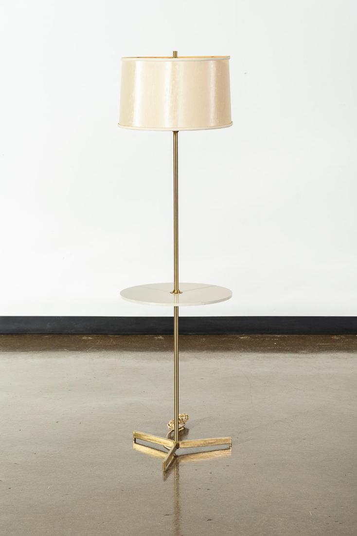 Attr. Paul McCobb Brass Floor Table Lamp: Attr. Paul McCobb Brass Floor Table Lamp. OF THE PERIOD: Mid-Century Modern. PLACE OF ORIGIN: United States. PERIOD: 1950-1959. MATERIALS AND TECHNIQUES: Formica, Brass. COND