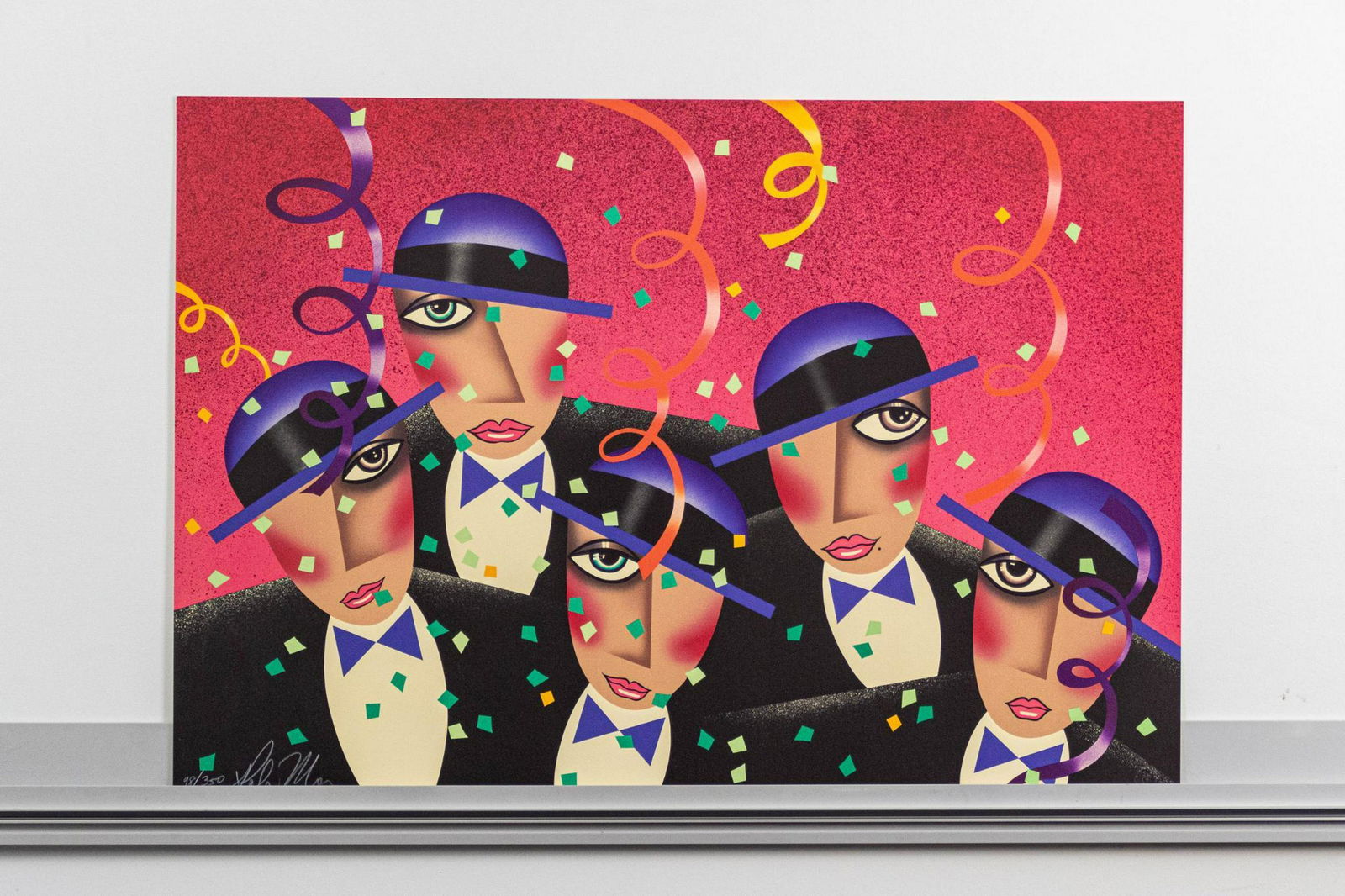 Robin Morris "Cast Party" Signed and Numbered: Robin Morris "Cast Party" Signed and Numbered Lithograph 98/350 ARTIST: Robin Morris TITLE: "Cast Party" CONDITION: Excellent DIMENSIONS: H 27" x W 39"